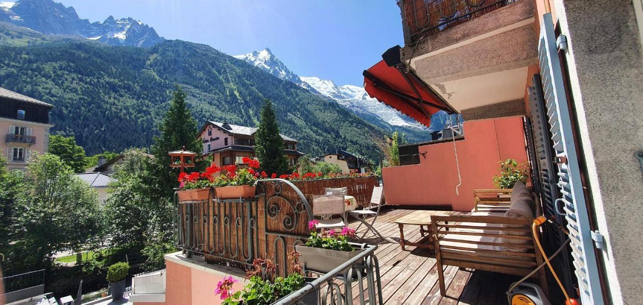 Chamonix Hyper Centre . Terrasse Vue Mont Blanc . Parking Daire Dış mekan fotoğraf